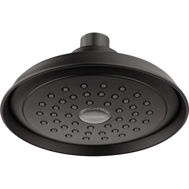 hansgrohe 4780670 Joleena 1.75 GPM 1-Jet Showerhead, 5.75-Inches Wide, Matte Black - Image 1